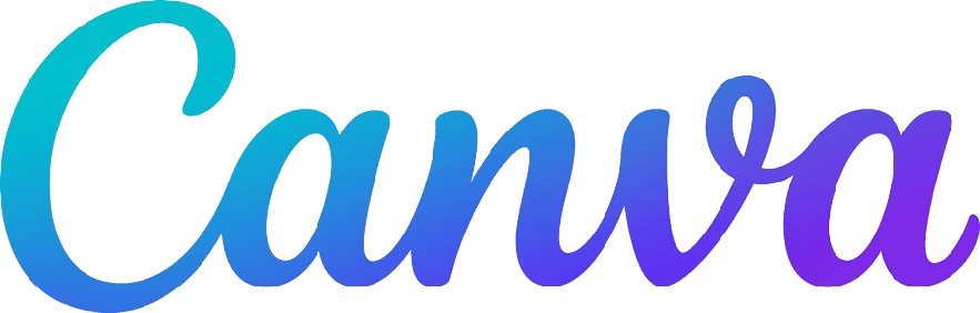 Logotipo de Canva en degradado azul y morado