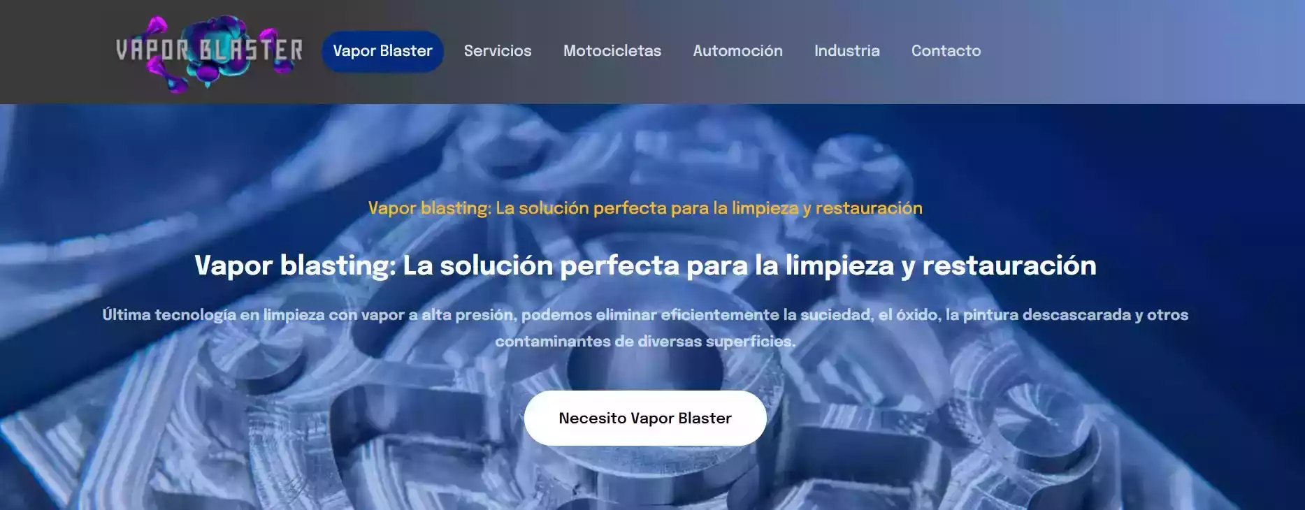 Servicio de vapor blasting para limpieza industrial