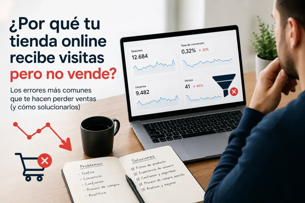 Análisis de tienda online con bajas ventas
